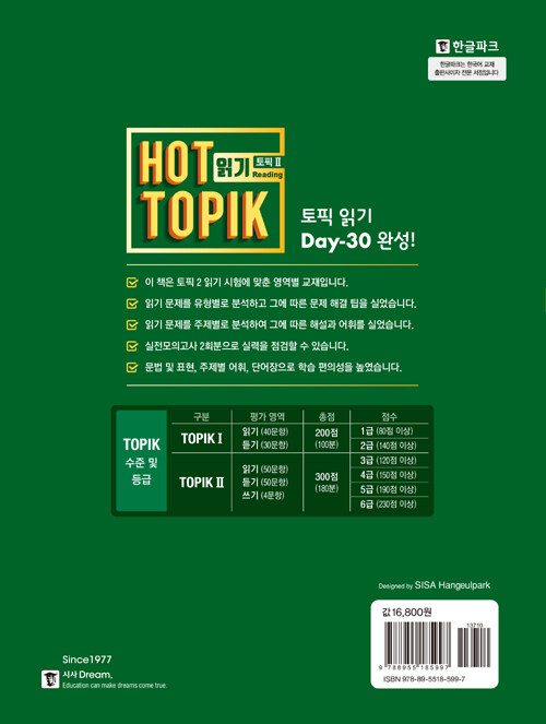 Bìa sau sách HOT TOPIK II Reading